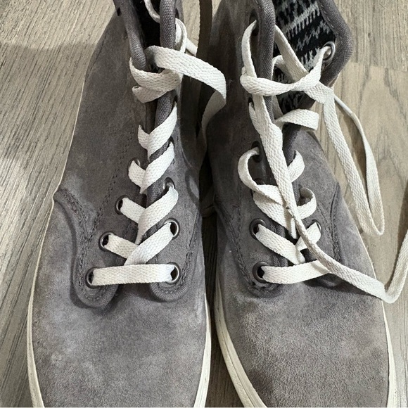 Van's Skate Gray High Top Suede Fleece Lined Women's Sz 6 Retro Boho - Picture 4 of 10